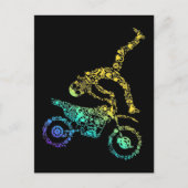 Farbenfrohe Schmutz Reiten Postkarte (Vorderseite)