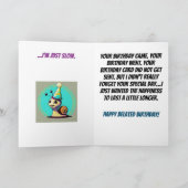 Farbenfrohe Schnecke Beled Geburtstag Karte (Innenseite)