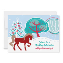 Farbenfrohe Schnee Winterferienpferd