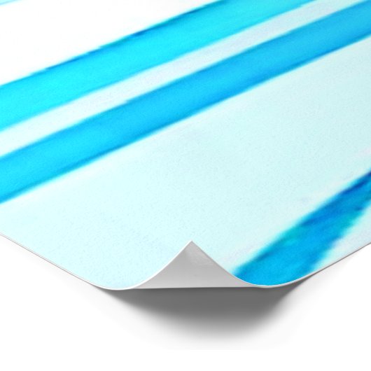 Farbenfrohe Schneebar Kunst Poster (Ecke)