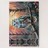 Farbenfrohe Schneeeule im Urwald Puzzle (Vertikal)