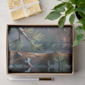 Farbenfrohe Schneeeule im Urwald Seidenpapier (Geschenk)