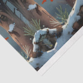 Farbenfrohe Schneeeule im Urwald Seidenpapier (Ausschnitt)