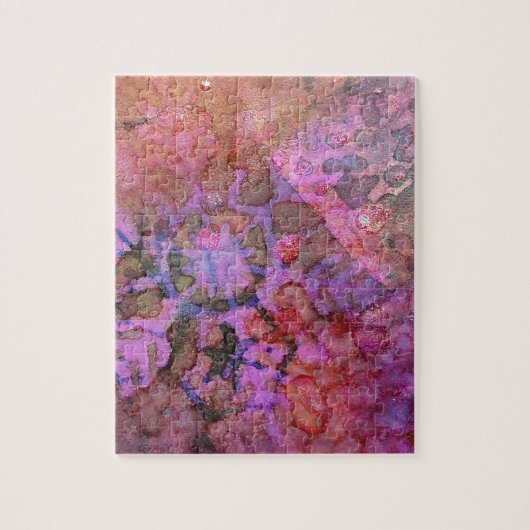 Farbenfrohe Schneeflocke Abstrakt Puzzle (Vertikal)