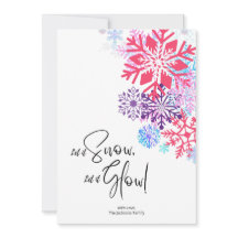 Farbenfrohe Schneeflocke Weihnachtskarte