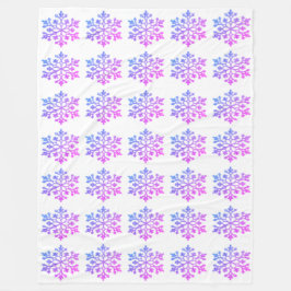 Farbenfrohe Schneeflocken Fleece Blankon