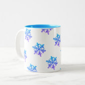 Farbenfrohe Schneeflocken Geschenk Tasse (Vorderseite Links)
