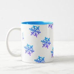 Farbenfrohe Schneeflocken Geschenk Tasse