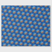 Farbenfrohe Schneeflocken Geschenkpapier (Flach)