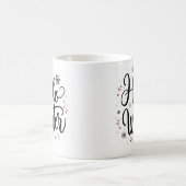 Farbenfrohe Schneeflocken Hallo Winter Elegante We Kaffeetasse (Mittel)