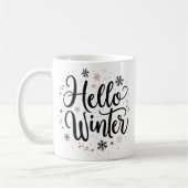 Farbenfrohe Schneeflocken Hallo Winter Elegante We Kaffeetasse (Links)
