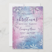 Farbenfrohe Schneeflocken Holiday Office Party Einladung (Vorderseite)