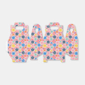 Farbenfrohe Schneeflocken im rosa Urlaubsmuster Geschenkschachtel (Ungefaltet)