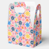 Farbenfrohe Schneeflocken im rosa Urlaubsmuster Geschenkschachtel (Geöffnet)