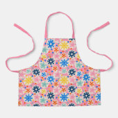 Farbenfrohe Schneeflocken im rosa Urlaubsmuster Schürze (Vorderseite)