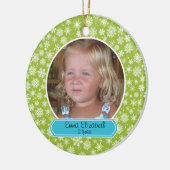 Farbenfrohe Schneeflocken Keramikornament (Links)