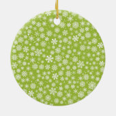 Farbenfrohe Schneeflocken Keramikornament (Hinten)