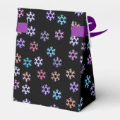 Farbenfrohe Schneeflocken Muster Geschenk Gefallen Geschenkschachtel (Rückseite)
