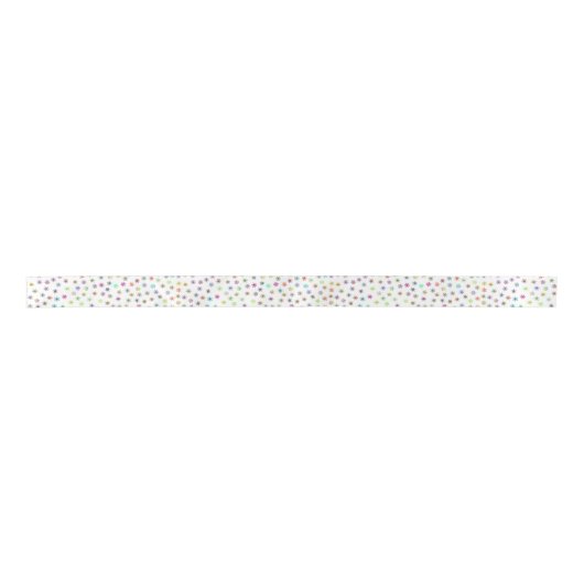 Farbenfrohe Schneeflocken Satinband (Vorderseite)
