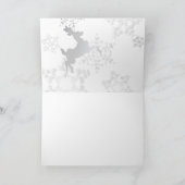 Farbenfrohe Schneeflocken und Rentiere Karte (Innenseite)