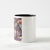 Farbenfrohe Schnittlinien Zweifarbige Tasse (Mittel)