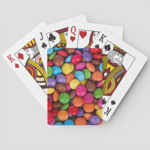 Farbenfrohe Schokoladenkanäle Spielkarten