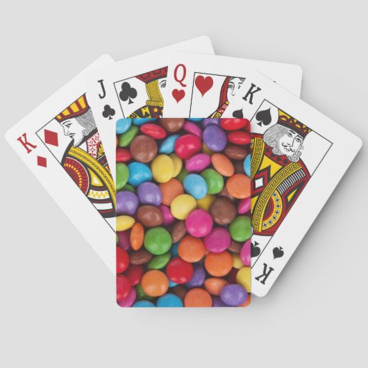 Farbenfrohe Schokoladenkanäle Spielkarten (Rückseite)