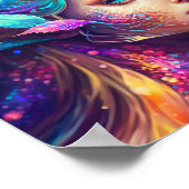 Farbenfrohe schöne Fee Poster (Ecke)