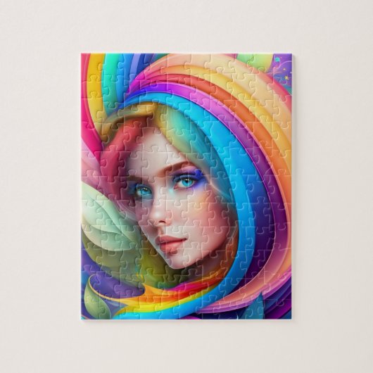 Farbenfrohe schöne Fee Puzzle (Vertikal)