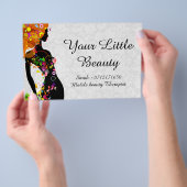 Farbenfrohe SchönheitsGirl Flyer (Handgriff)