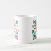 Farbenfrohe "School's Out"-Design Kaffeetasse (Mittel)