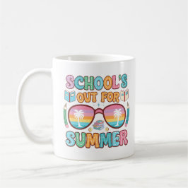 Farbenfrohe "School's Out"-Design Kaffeetasse