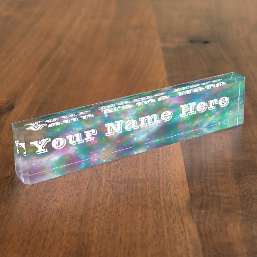 Farbenfrohe Schreibtischnamensplatte Namensplakette (Seite)