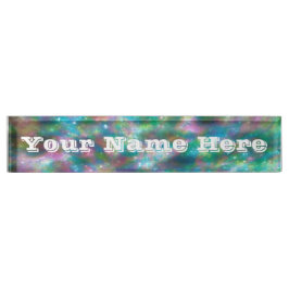 Farbenfrohe Schreibtischnamensplatte Namensplakette