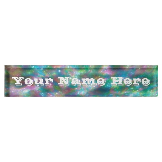 Farbenfrohe Schreibtischnamensplatte Namensplakette (Vorderseite)