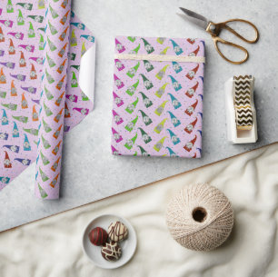 Farbenfrohe Schriftzüge Geschenkpapier