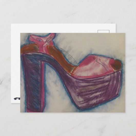 Farbenfrohe Schuhputze Postkarte (Vorne/Hinten)