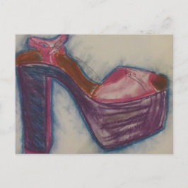Farbenfrohe Schuhputze Postkarte