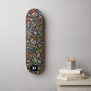 Farbenfrohe Schuhputzkarton Skateboard