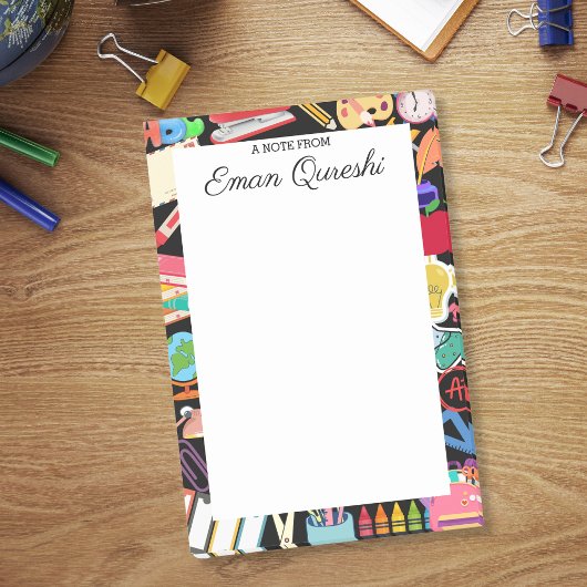 Farbenfrohe Schule versorgt Personalisierten Lehre Post-it Klebezettel