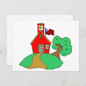 Farbenfrohe Schule Zeichnend Postkarte (Vorne/Hinten)