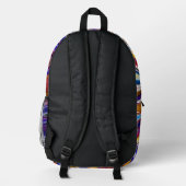 Farbenfrohe Schultasche Bedruckter Rucksack (Rückseite)