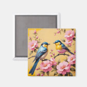 Farbenfrohe Schwangvögel Magnet (Vorderseite/Rückseite)