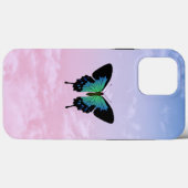 Farbenfrohe schwarz-blaue Schmetterling iPhone Geh Case-Mate iPhone Hülle (Rückseite (Horizontal))