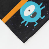 Farbenfrohe Schwarz im Weltraum Fleecedecke (Ecke)