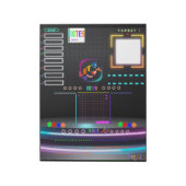 Farbenfrohe Schwarz-Office-Schule Großes Notepad Notizblock (Rotiert)