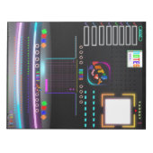 Farbenfrohe Schwarz-Office-Schule Großes Notepad Notizblock (Vorderseite)