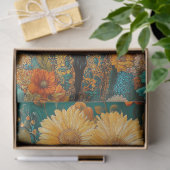 Farbenfrohe Schwarz-Poodle-Portrait Seidenpapier (Geschenk)