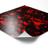 Farbenfrohe Schwarz Rot Paint Spritzer Künstlerisc Fotodruck (Ecke)