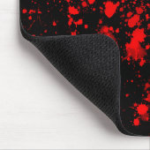 Farbenfrohe Schwarz Rot Paint Spritzer Künstlerisc Mousepad (Ecke)